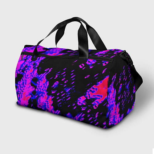 Спортивная сумка Cyberpunk 2077 неоновые краски самурай / 3D-принт – фото 2