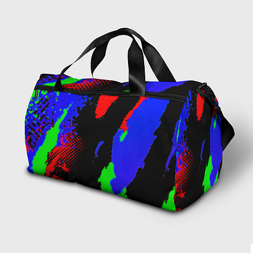 Спортивная сумка Portal 2 краски сочные текстура / 3D-принт – фото 2