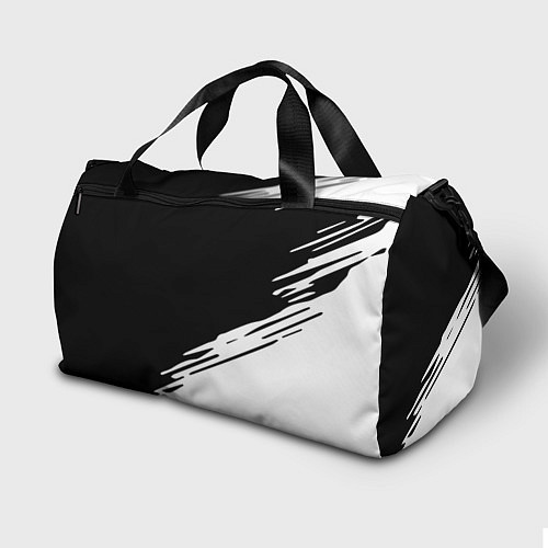 Спортивная сумка Ведьмак лого белое линии / 3D-принт – фото 2