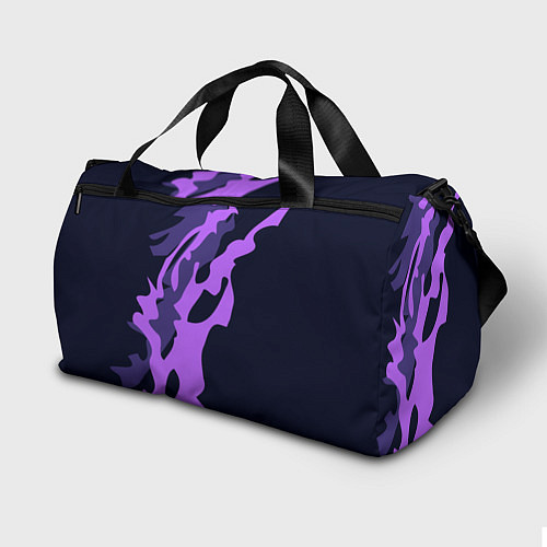 Спортивная сумка Фиолетовый волк в доспехах / 3D-принт – фото 2