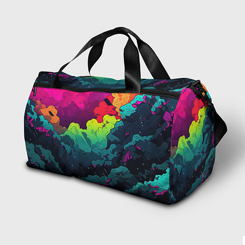 Спортивная сумка Кислотная яркая абстракция / 3D-принт – фото 2