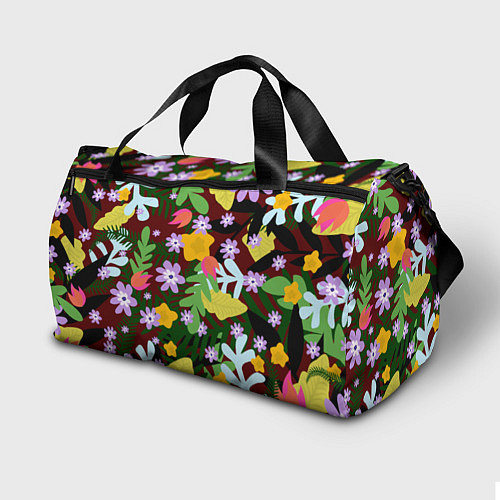 Спортивная сумка Гавайская цветочная расцветка / 3D-принт – фото 2