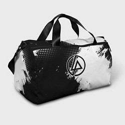 Спортивная сумка Linkin park - черно-белая абстракция