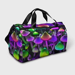 Сумки спортивные Люминесцентные грибы, цвет: 3D-принт
