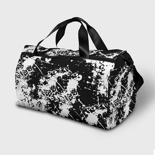 Спортивная сумка Manchester City краски чёрно белые / 3D-принт – фото 2