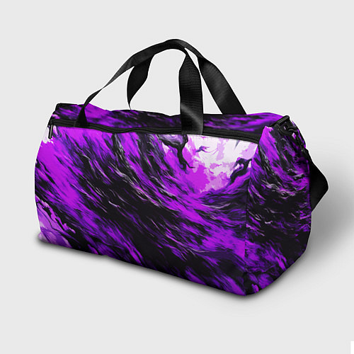 Спортивная сумка Чёрная и розовая буря / 3D-принт – фото 2