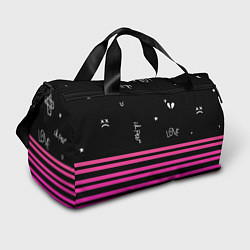 Спортивная сумка Lil Peep розовые полосы