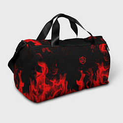 Спортивная сумка Linkin Park красный огонь лого