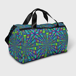 Спортивная сумка Абстрактный узор коридор из разноцветных квадратов