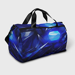 Сумки спортивные Black and blue abstract background sport style, цвет: 3D-принт