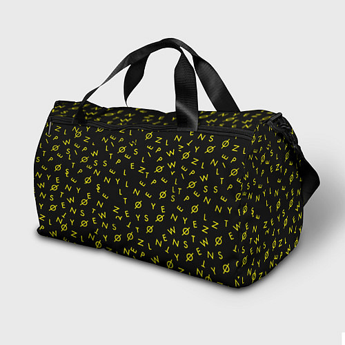 Спортивная сумка Twenty one pilots pattern rock yellow / 3D-принт – фото 2