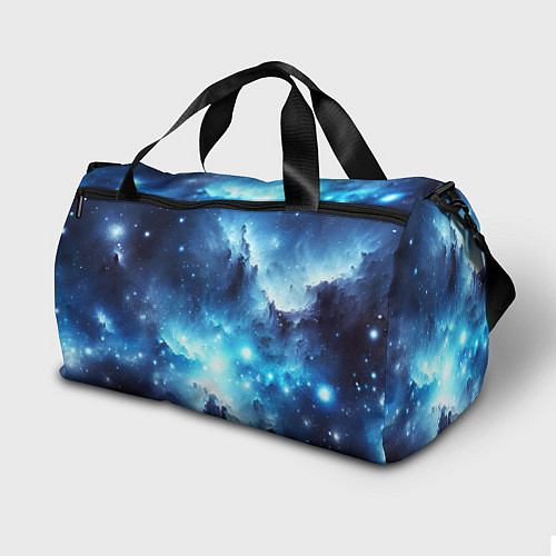 Спортивная сумка Космический голубой пейзаж / 3D-принт – фото 2