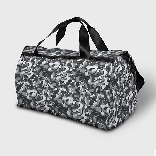 Спортивная сумка Серый пиксельный камуфляж / 3D-принт – фото 2