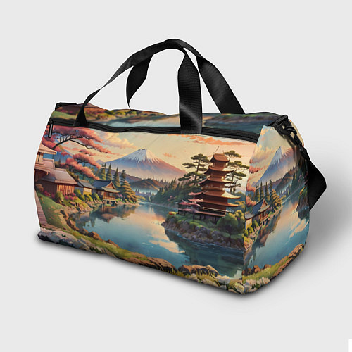 Спортивная сумка Спокойный рассвет над японским горизонтом / 3D-принт – фото 2