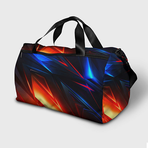 Спортивная сумка Geometry stripes neon steel / 3D-принт – фото 2