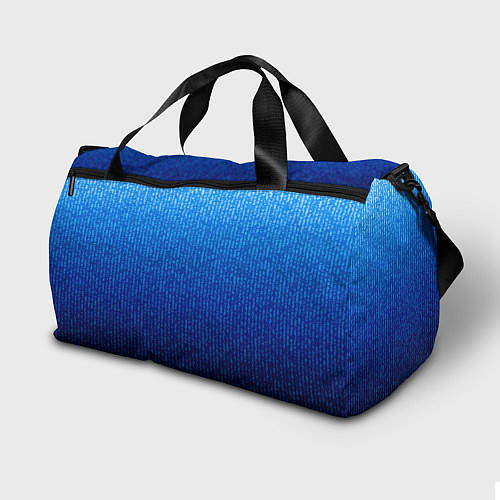 Спортивная сумка Сине-голубой в вертикальную полоску / 3D-принт – фото 2