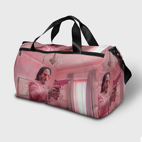 Спортивная сумка Джон Уик в розовом костюме / 3D-принт – фото 2