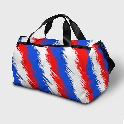 Спортивная сумка Триколор штрихи красок / 3D-принт – фото 2