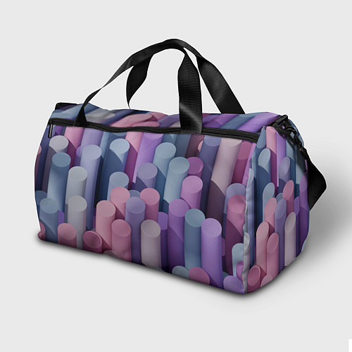 Спортивная сумка Цветные цилиндры / 3D-принт – фото 2
