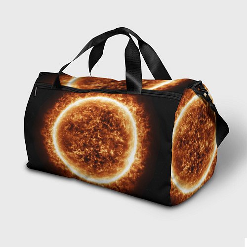 Спортивная сумка Пылающее солнце крупным планом / 3D-принт – фото 2