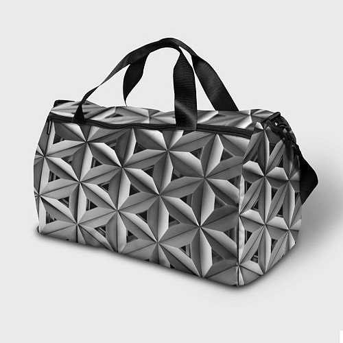 Спортивная сумка Черно белый узор / 3D-принт – фото 2