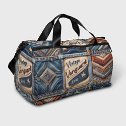 Сумки спортивные Vintage vanguard jeans - patchwork, цвет: 3D-принт