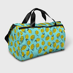 Спортивная сумка Летние лимоны - паттерн