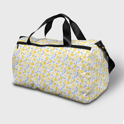 Спортивная сумка Летний вайб - паттерн лимонов / 3D-принт – фото 2