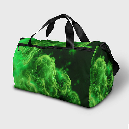 Спортивная сумка Зелёный густой дым - inferno green / 3D-принт – фото 2