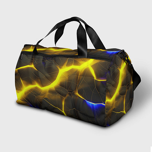 Спортивная сумка Желтое неоновое свечение / 3D-принт – фото 2