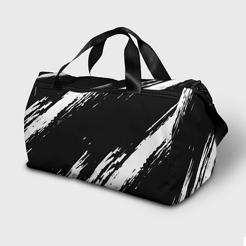 Спортивная сумка Borussia краски белые на чёрном / 3D-принт – фото 2
