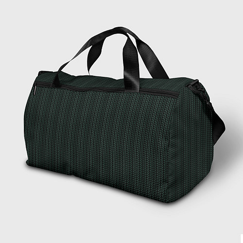 Спортивная сумка Чёрный в мелкие полоски / 3D-принт – фото 2