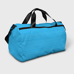 Спортивная сумка Однотонный голубой полосатый узор