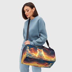 Сумки спортивные Котик и космические созвездия, цвет: 3D-принт — фото 2