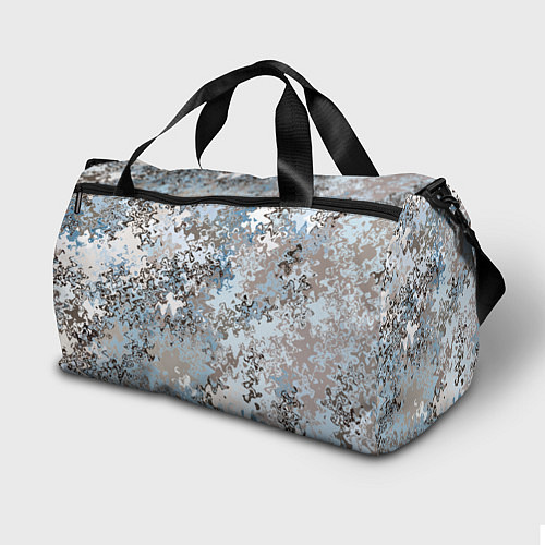 Спортивная сумка Бежево-голубой абстрактный / 3D-принт – фото 2