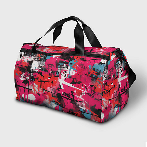 Спортивная сумка Красное граффити / 3D-принт – фото 2