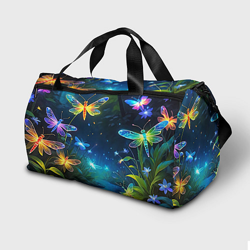 Спортивная сумка Сказочный лес - бабочки / 3D-принт – фото 2
