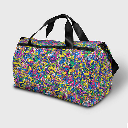 Спортивная сумка Рожицы разноцветные / 3D-принт – фото 2