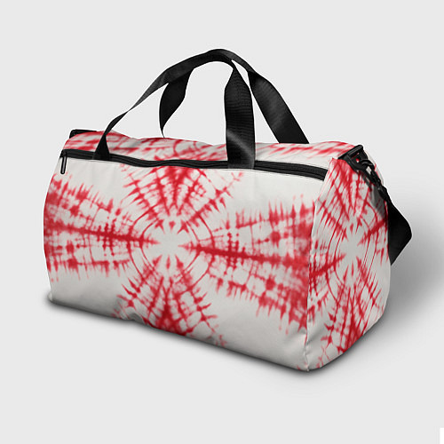 Спортивная сумка Тай-дай бело-красный / 3D-принт – фото 2