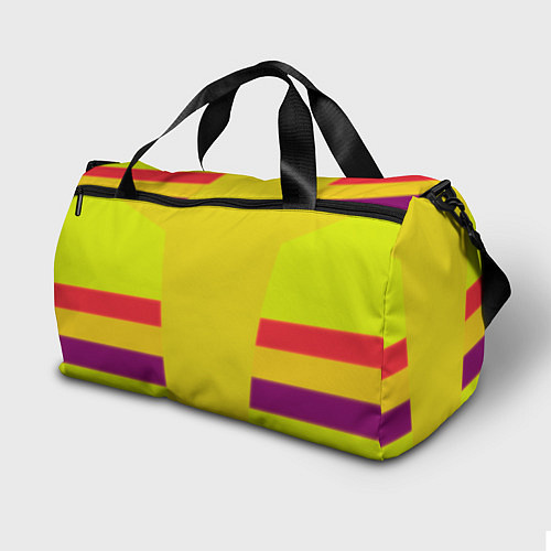 Спортивная сумка Serious Sam logo - yellow geometry / 3D-принт – фото 2