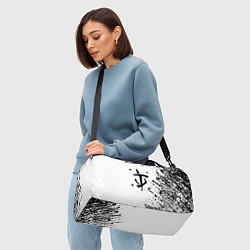 Сумки спортивные Doom logo краски чёрные, цвет: 3D-принт — фото 2