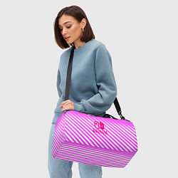 Сумки спортивные Nintendo pink line, цвет: 3D-принт — фото 2