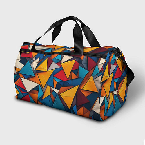 Спортивная сумка Разноцветные треугольники / 3D-принт – фото 2