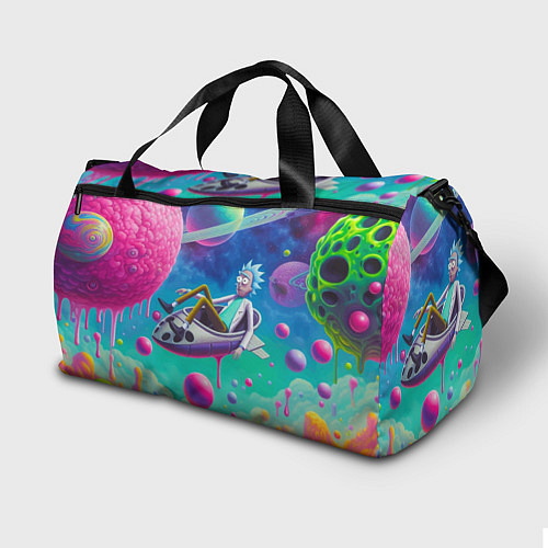 Спортивная сумка Рик в космической лодке - сюрреализм / 3D-принт – фото 2