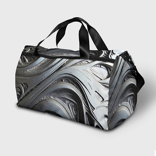 Спортивная сумка Полированный серебряный металл / 3D-принт – фото 2