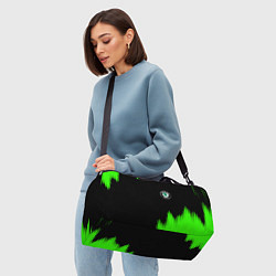 Сумки спортивные Skoda краски зеленые, цвет: 3D-принт — фото 2