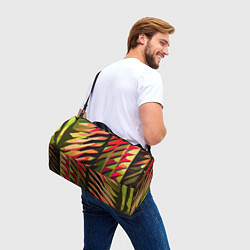 Сумки спортивные Красно-чёрная абстракция, цвет: 3D-принт — фото 2