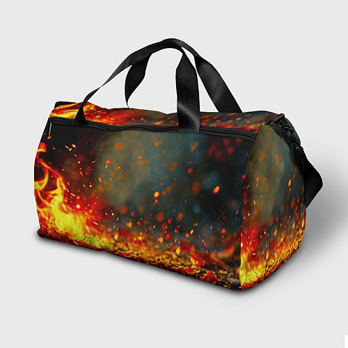 Спортивная сумка Снегирь в огне / 3D-принт – фото 2