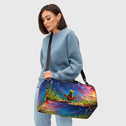 Сумки спортивные Богомол и звездное небо, цвет: 3D-принт — фото 2