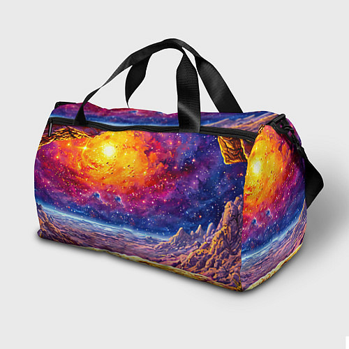Спортивная сумка Сурикат и космическое небо / 3D-принт – фото 2